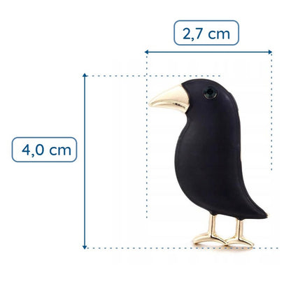 Schwarze Rabenbrosche