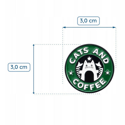 Katzen und Kaffee Katze Pin