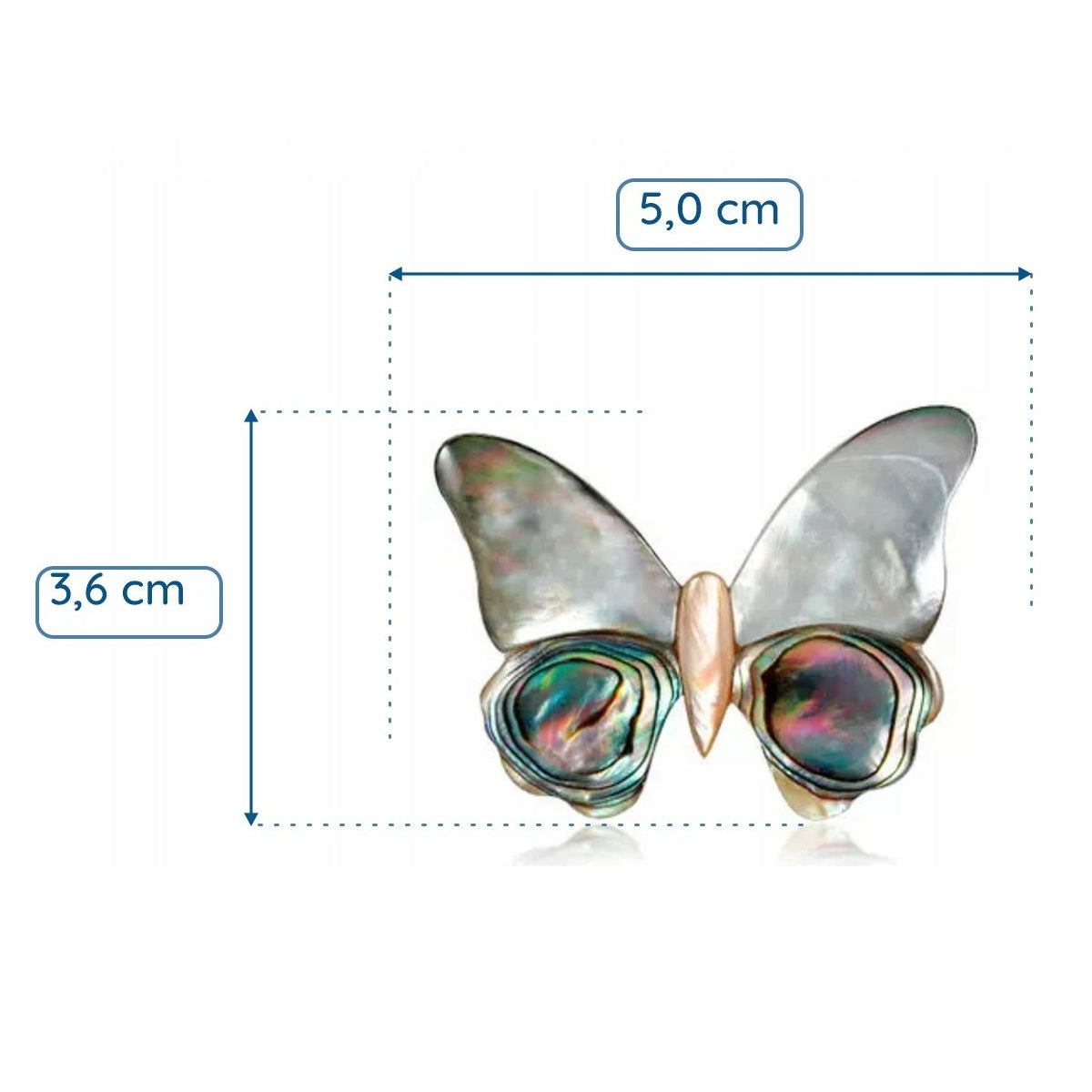 Perlmutt Schmetterlingsbrosche