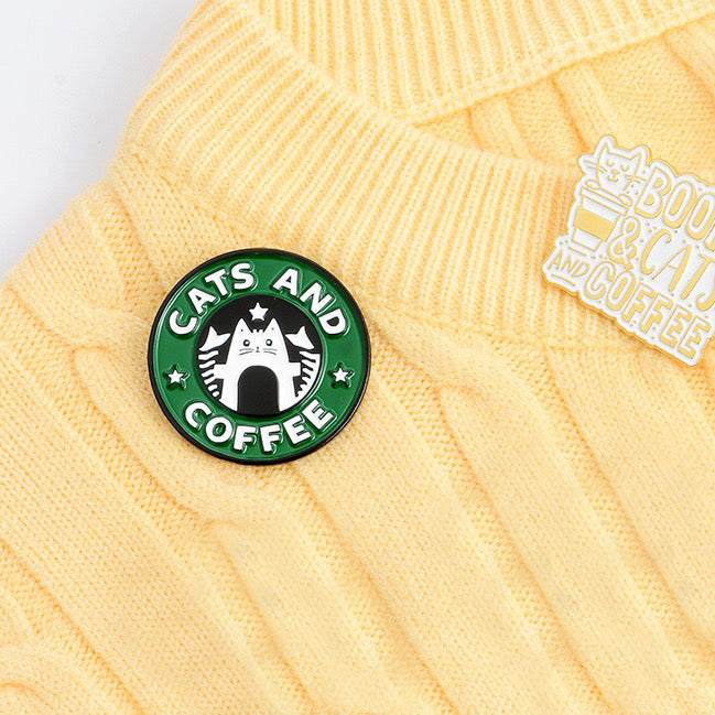 Katzen und Kaffee Katze Pin