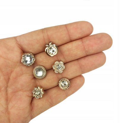 Set mit 10 Goldnadeln mit Zirkonias