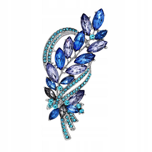 Weizenähre mit blauen Zirkonen - Geschenkbrosche