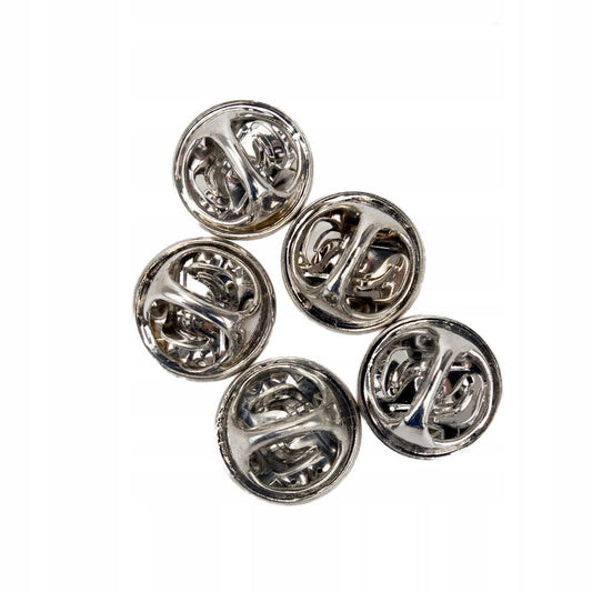 Silberner Schmetterlingsstiftverschluss - 5er-Set