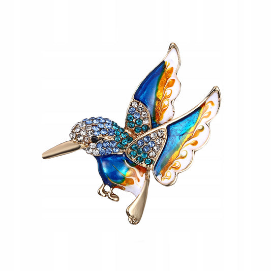 Blauer Kolibri - eine bezaubernde Vogelbrosche