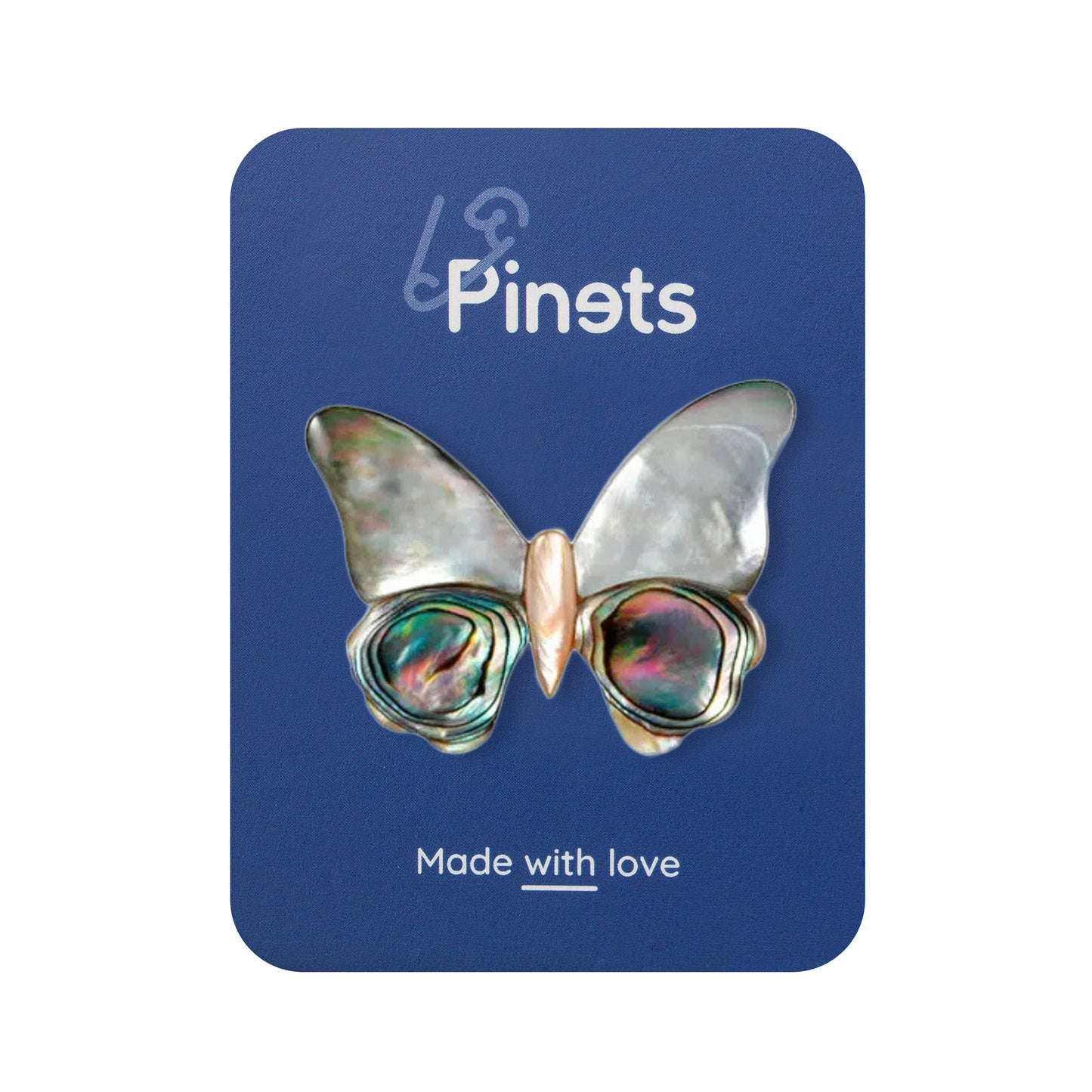 Perlmutt Schmetterlingsbrosche