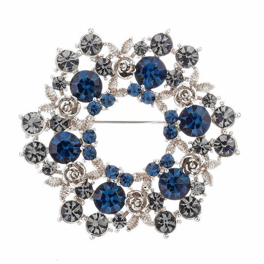 Kranz mit Rosen 14 Karat vergoldete Brosche