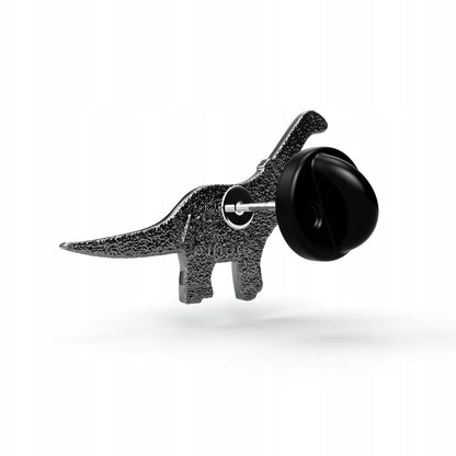 Grüner Dinosaurier mit Schal - Anstecker für ein Kind