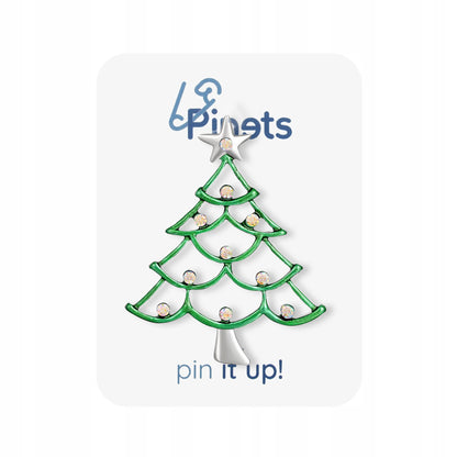 Weihnachtsbaum mit Zirkonia – eine bezaubernde Brosche für die Feiertage