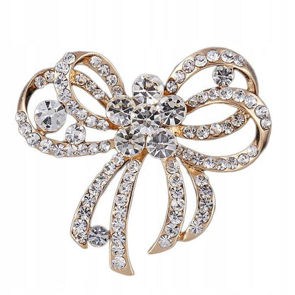 Kokarda z cyrkoniami broszka - Pinets Polska