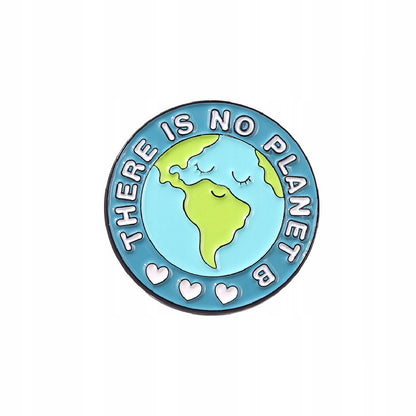 Ökologischer Pin mit dem Slogan „There is no planet B“