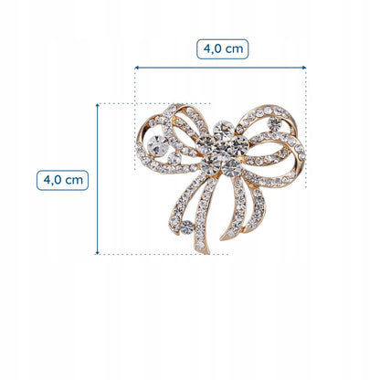 Kokarda z cyrkoniami broszka - Pinets Polska