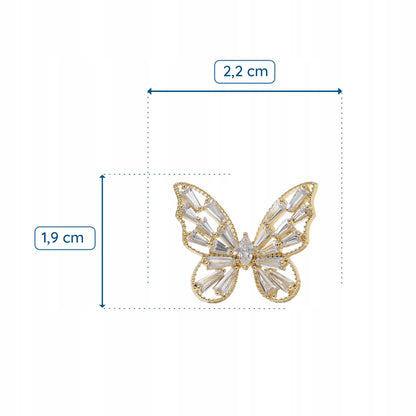 Kleiner Schmetterling - 14K vergoldete Anstecknadel