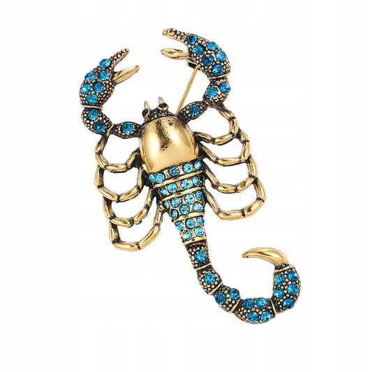 Skorpion mit Zirkonia-Brosche