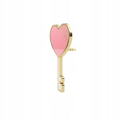Hochzeitsnadel - rosa Herz auf einem Schlüssel - Hochzeitsgeschenk