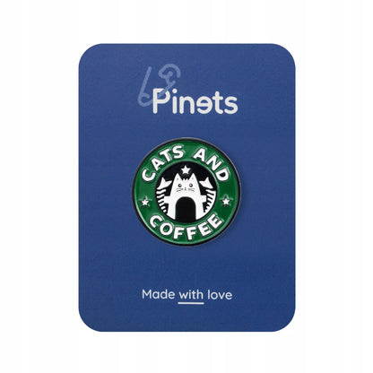 Katzen und Kaffee Katze Pin