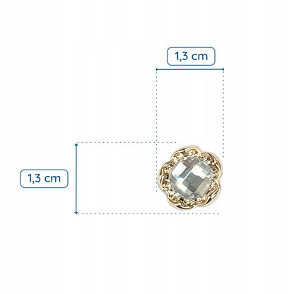 Set mit 10 Goldnadeln mit Zirkonias
