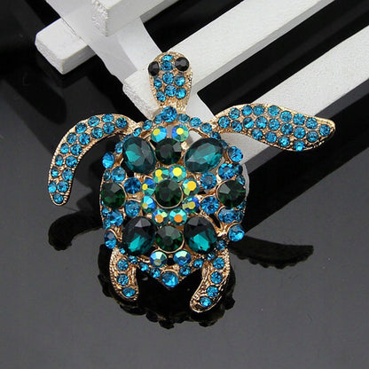 Schildkröte mit Zirkonen - eine Brosche zum Verschenken