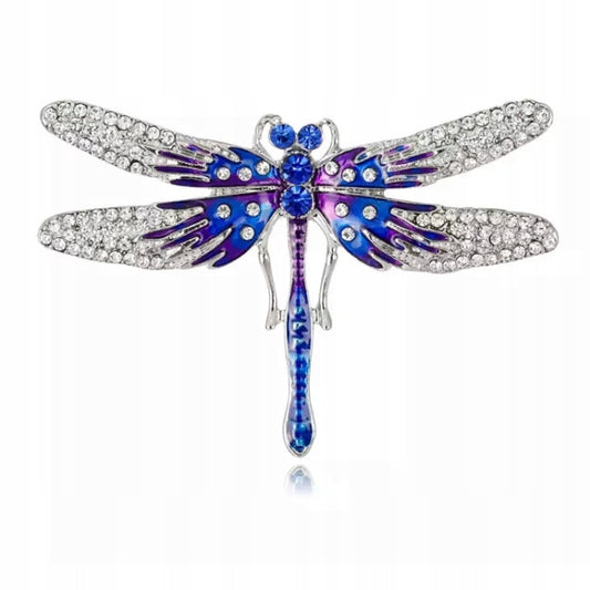 Blaue Libelle mit Zirkoniabrosche